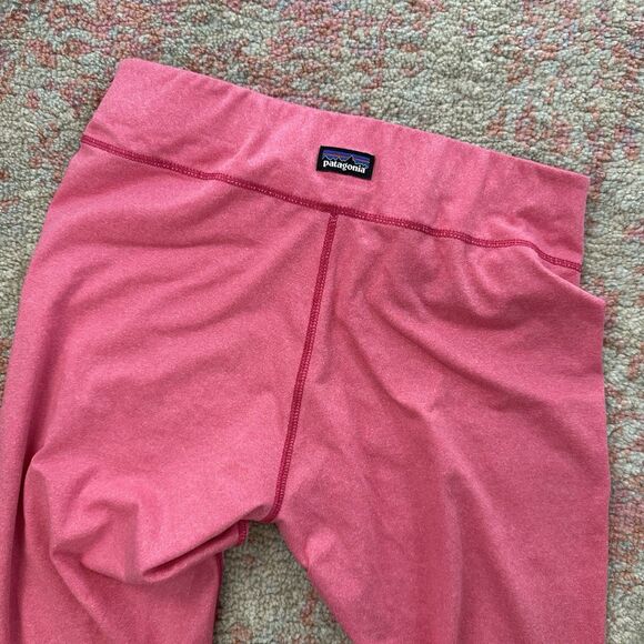 PATAGONIA girls M 10 Capilene Base Layer pants Bottoms Pink Hiking Camping Trek - Picture 8 of 10